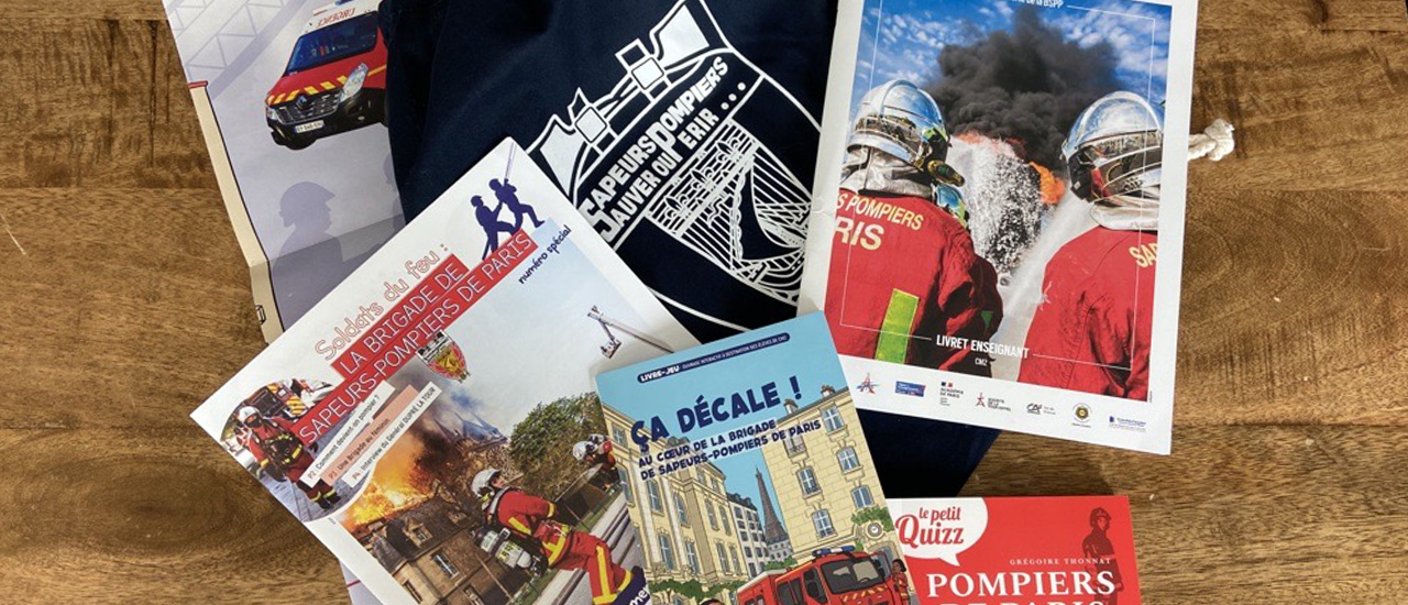 Une mallette pédagogique pour les Pompiers de Paris